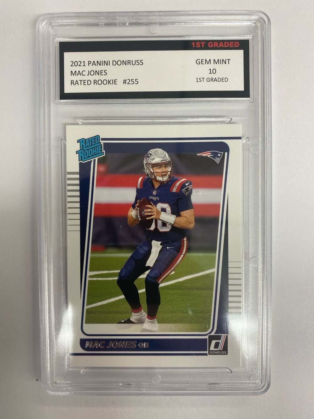 2021 Donruss #255 Mac Jones 1st graded 10 gem Mint